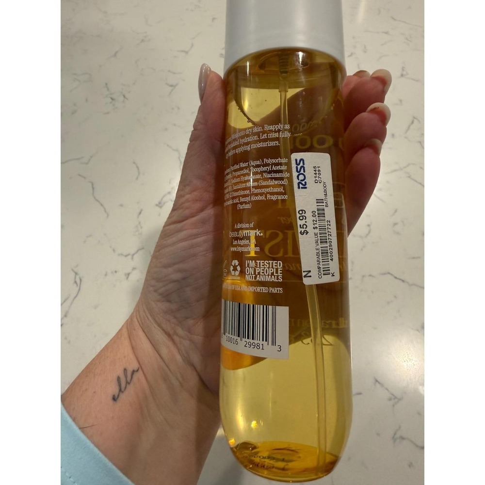 Sun + Moon Sunset Beach Body Mist Sandalwood & Amber 8.5 fl oz Hydration Spray - Picture 3 of 3